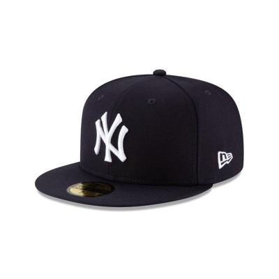 Blue New York Yankees Hat - New Era MLB Wool 59FIFTY Fitted Caps USA0518397